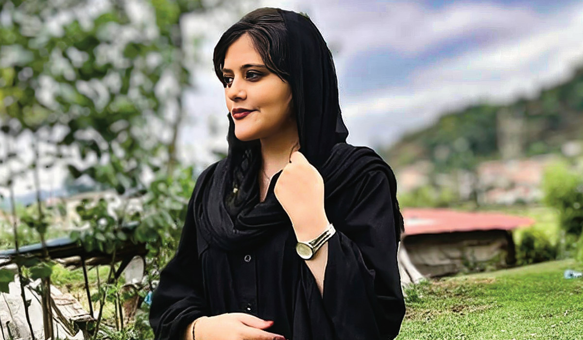Photo of an Iranian woman wearing a hijab