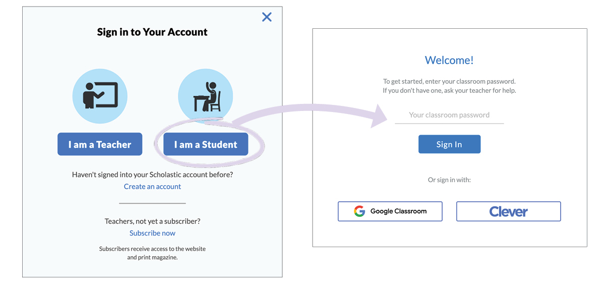 My student's teacher uses Google Classroom. How do we login